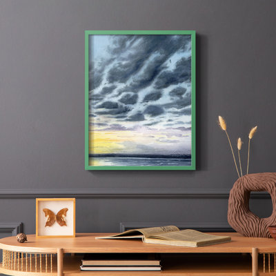 «Anastasia Island Sunset II», reproduction encadrée - bois massif