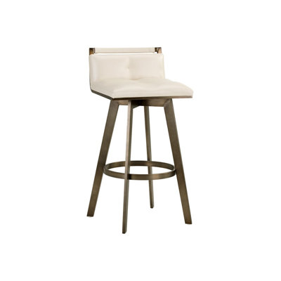 Arizona Swivel Upholstered Stool with Metal Frame