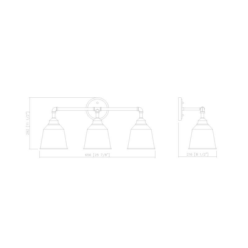 Colquitt 3 - Light Vanity Light, Burning Gray, Painted Sliver
