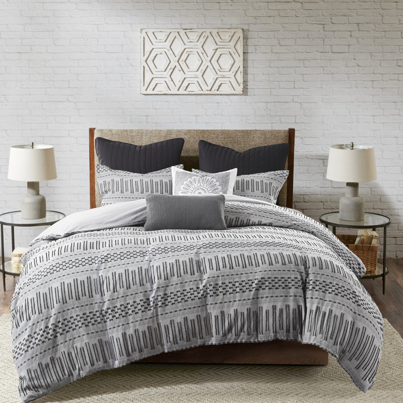 King/ King Cotton Bedding , Luxury Feel Multicolor Duvet Cover Charming Details, King Duvet Cover + 2 King Shams