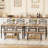 4-Piece Industrial Dining Table Set with Bench & 2 Chairs, Compact Kitchen Set with Storage Shelf for Small Spaces