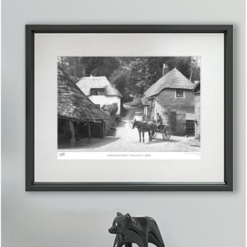Cockington, Village C1880 - Single Picture Frame Print, 40cm H x 50cm W x 2.3cm D