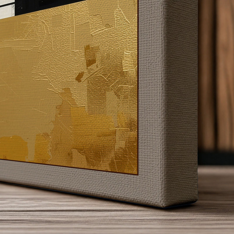 Geometric Tension Minimalist - Wrapped Canvas, 18x12 - 45.7 x 30.5 cm, Taupe Border