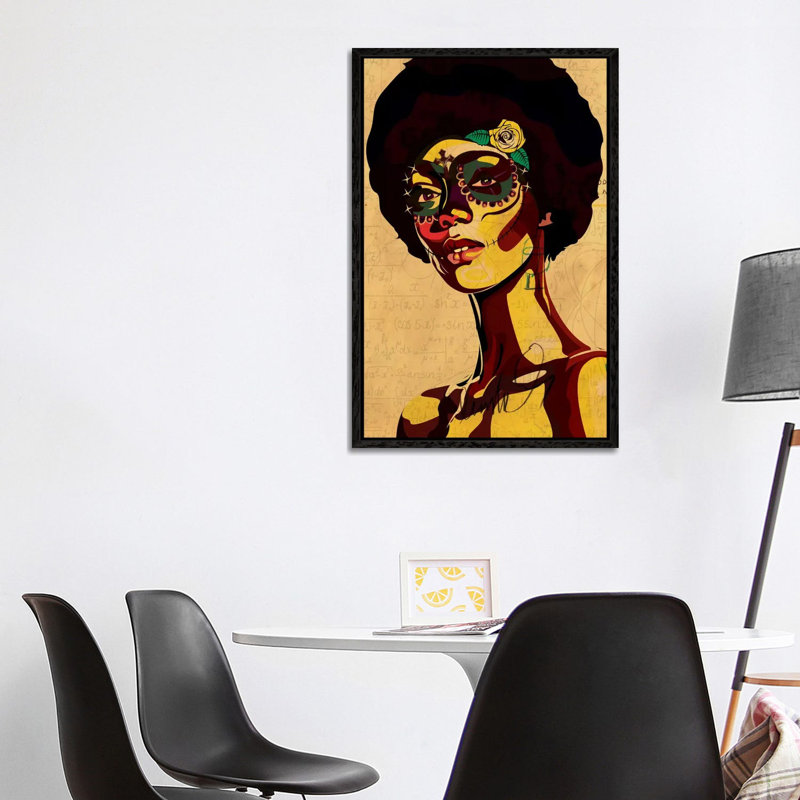 Dia de los Muertos 1 Piece Wall Art on Canvas, 101.6 cm H x 66.04 cm W, Black Framed Canvas