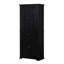 Armoire de rangement haute pour salle de bain - Armoire pratique avec tablettes réglables et finition noire-121042295