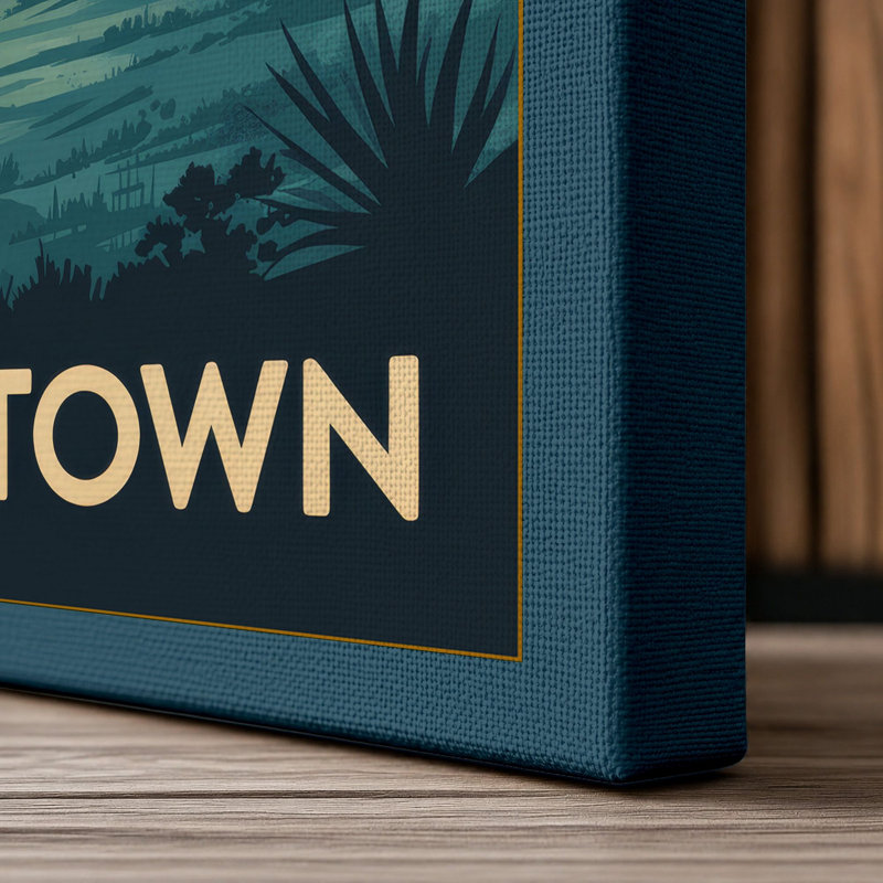 Print, 36x24 - 91.4 x 61.0 cm, Teal Border