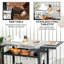 Chariot de barbecue pour l'extérieur, 46 po x 21,75 po, acier inoxydable, table d'appoint pliable, comptoir de préparation, travail noir,