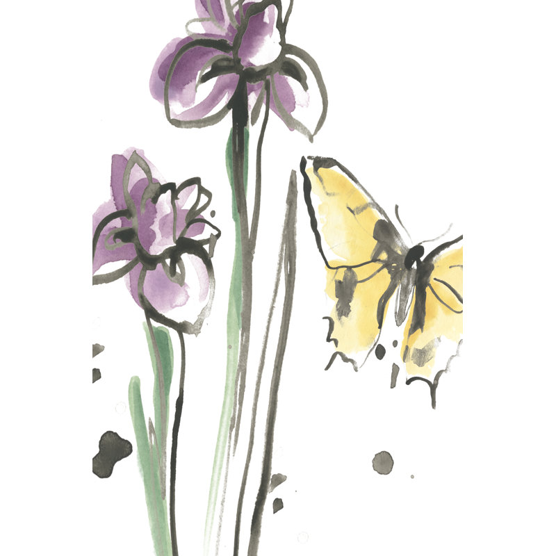Encre délavée Garden IV, H 18 po x l 12 po x P 1 po