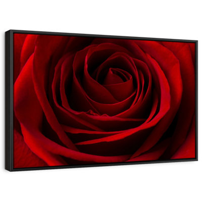 «Love», art mural rose rouge «Valentine»