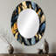 Miroir mural Feather Tribal Fusion - ovale bleu-618085160
