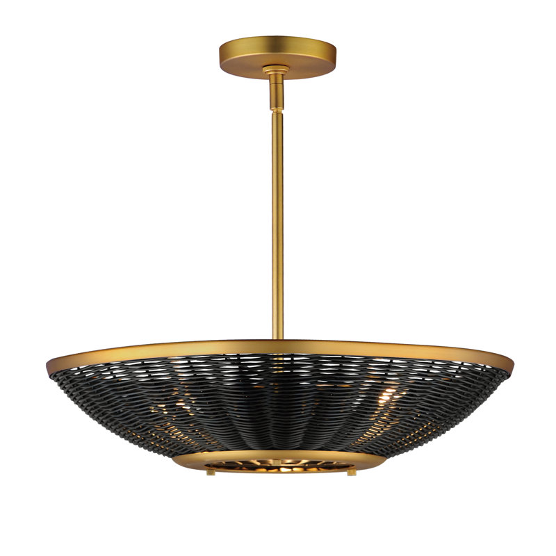Sligo 3 - Light Natural/Aged Brass Single Pendant