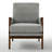 High Back Mid-century Modern Accent Armchair With Solid Wood Frame And Plush Cushions For Living Room-1786027825