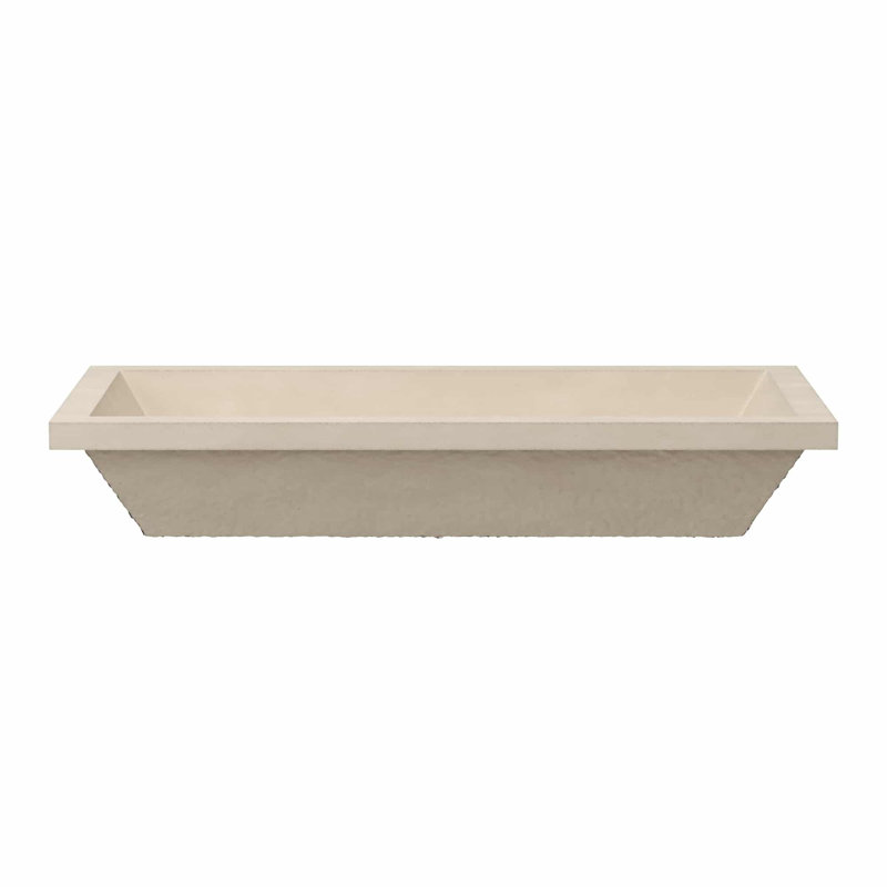 Arcata 30" Undermount Concrete Trough Bathroom Sink, Sand