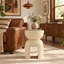 Table d'appoint Memphis Art au design arqué moderne du milieu du siècle, table d'appoint ronde pour salon/chambre d'amis/chambre à coucher, aucun assemblage requis-1335269146