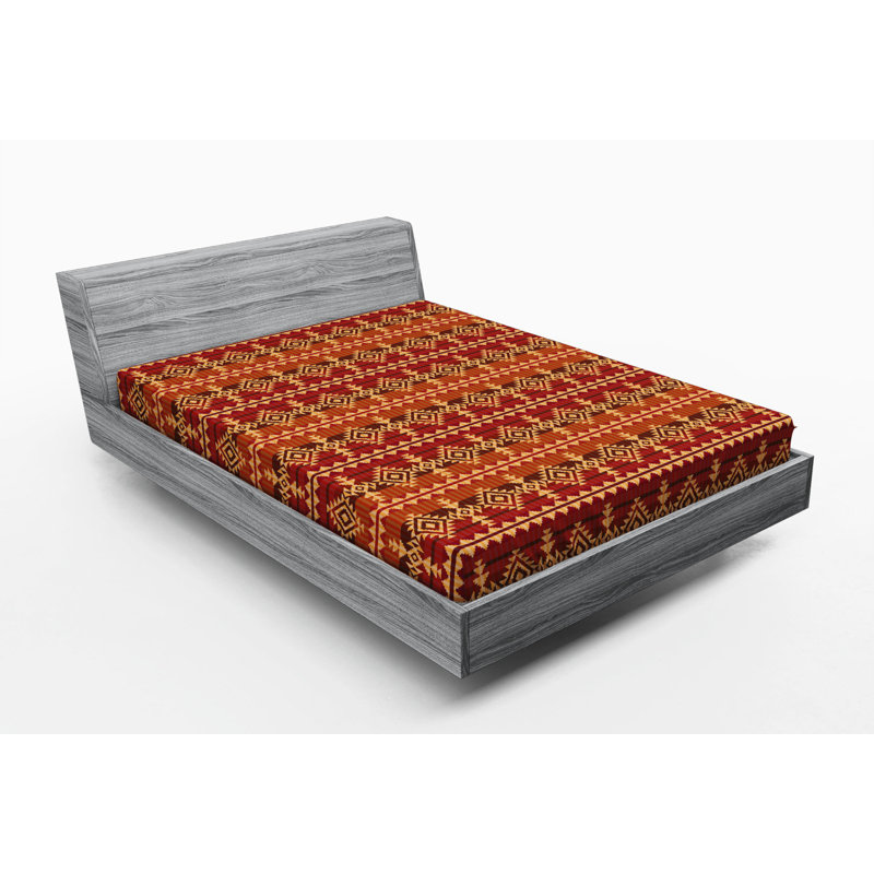 Microfiber Geometric Fitted Sheet, Full Fitted Sheet