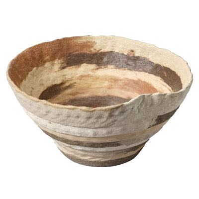 Textile Porcelain Bowl, Brown