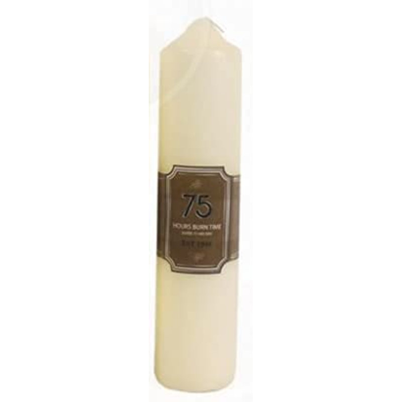 Unscented Pillar Candle, 22cm H x 5cm W x 5cm D