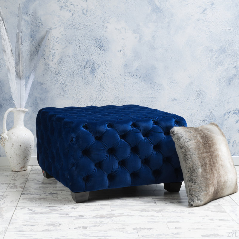 Repose-pieds Royal Velvet, Bleu