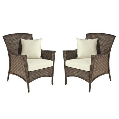 Chaise de jardin d'extérieur avec coussins Whisman