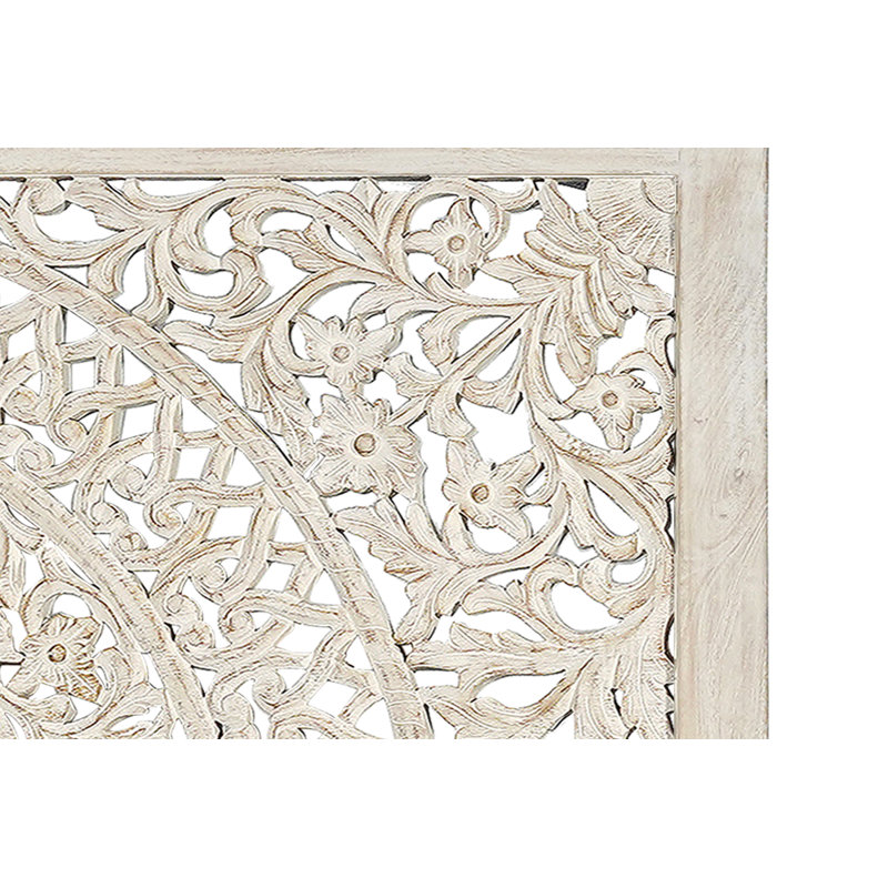 Lit standard en bois massif Aarohi, Très grand, Blanc
