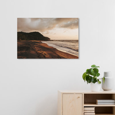 Beach At Sundown II Island Shore Ocean Coastal Brown Canvas Wall Art Print For Dining Room -  Wynwood Studio, 42834_30x20_CANV_XSTD_NLC_OUT