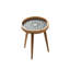 Handmade Round Accent Table with 36 cm Resin for Living Room