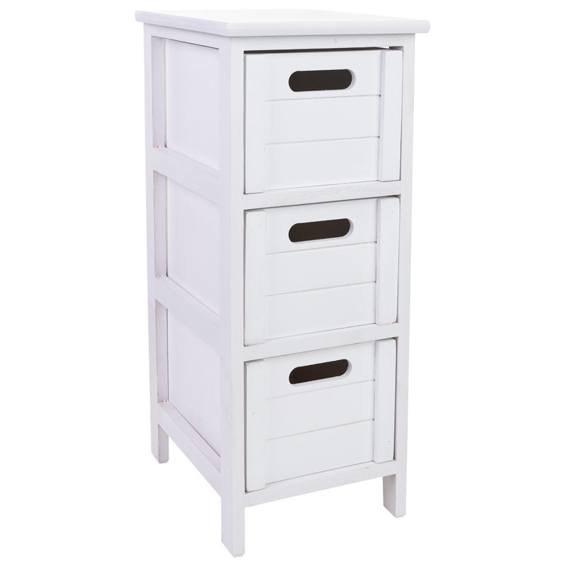Ilene 26cm W 3 - Drawer Chest of Drawers, White