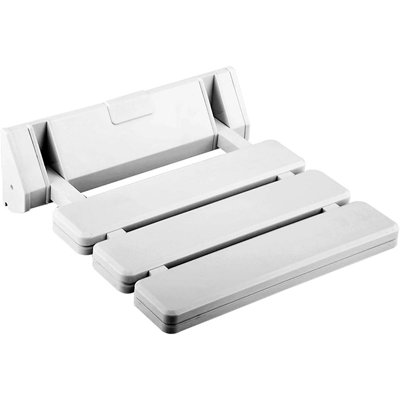 Tabouret mural de salle de bain pliable à abattant (blanc)