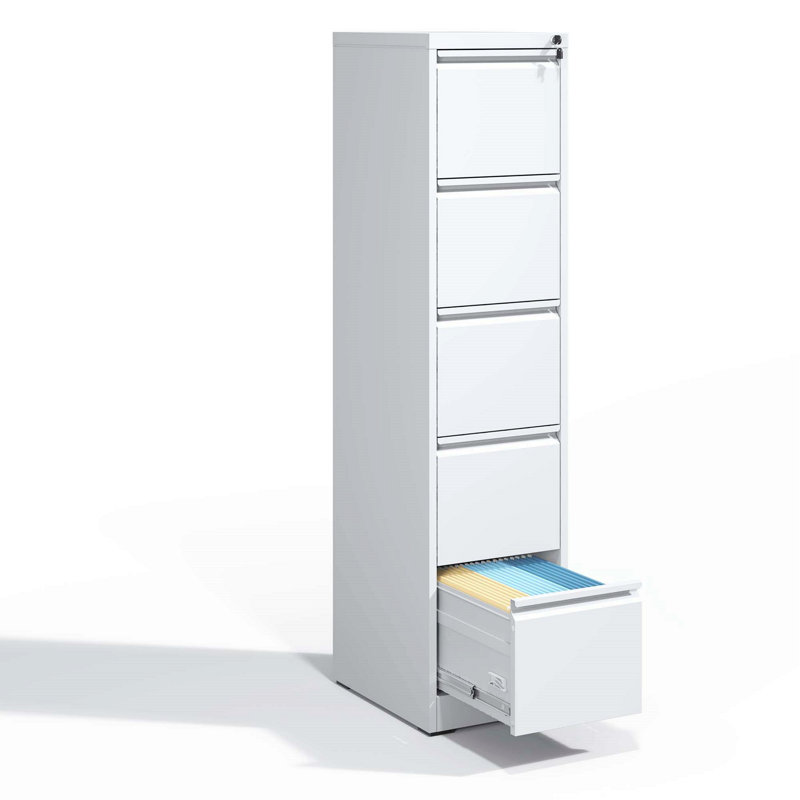 Office Storage Cabinet, Metal File Cabinet With Lock, Vertical File Cabinet With Anti-Tipping Design, Vertical Filing Cabinet For Storage