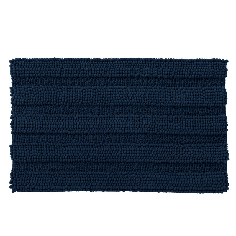Tapis de salle de bain en chenille douce Chenault, tapis de bain rectangulaire en microfibre à envers antidérapant, séchage rapide
