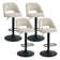 Set of 4 Swivel 24"-32" Upholstered Footrests Adjustable Height Bar Stool