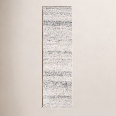 Wyly Light Gray Handmade Shag Wool Rug