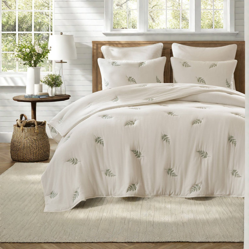 Cotton Floral Quilt Set