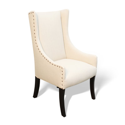 Chaise avec accoudoirs en lin Solomons