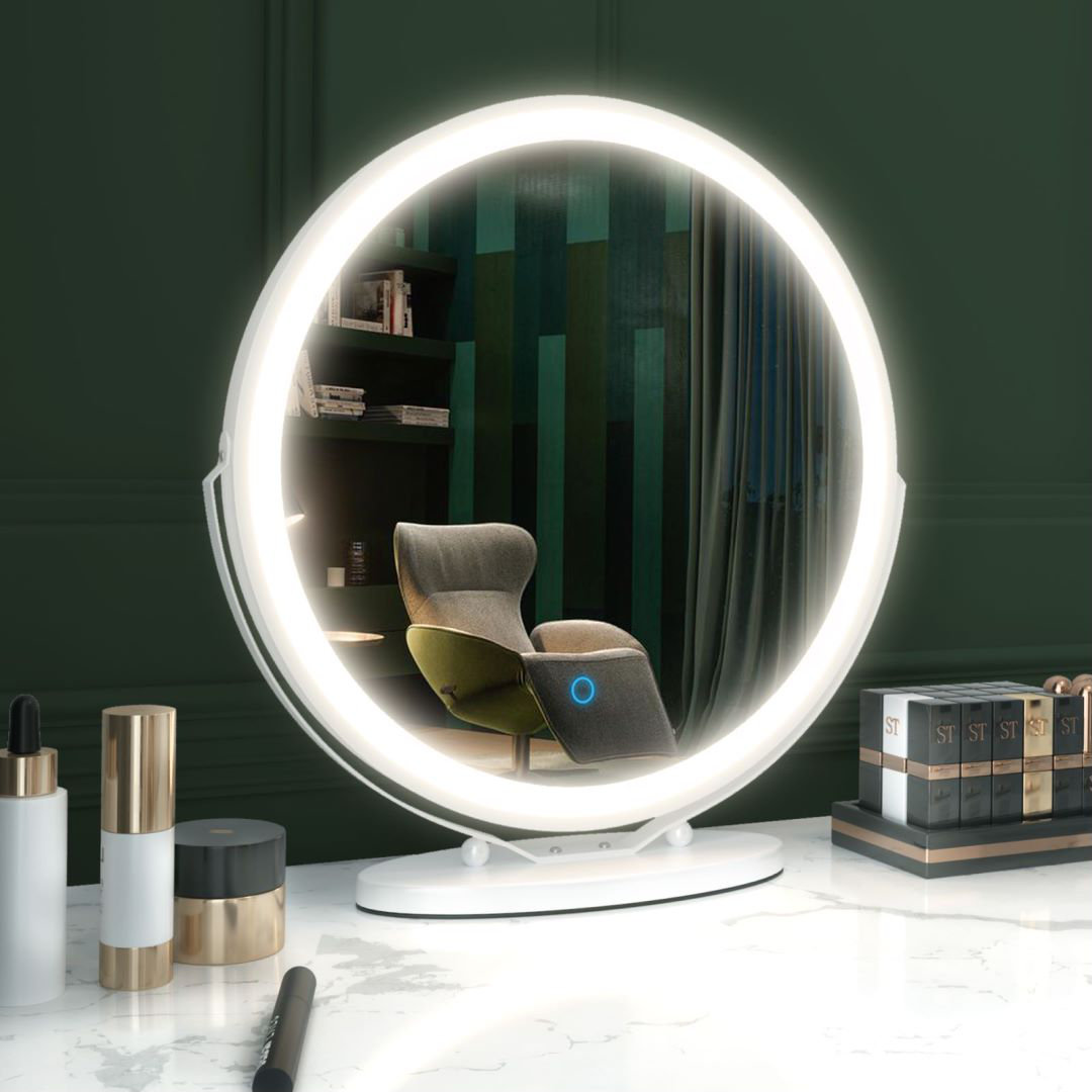 KWW LED Round Bathroom Mirror KW-DJM