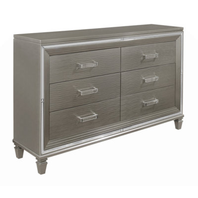 Commode de style Greyglam avec 6 tiroirs en bois 1Pc