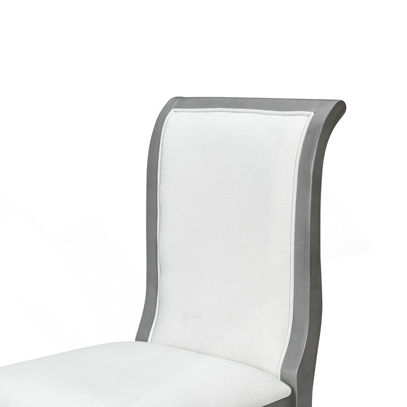 Ensemble de 2 chaises de salle à manger rembourrées avec finition chêne gris, Gris