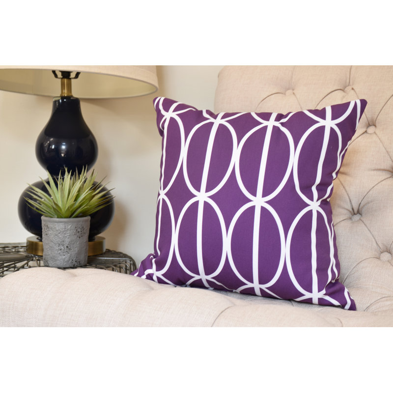 Housse et insert de coussin carré Palm Beach, Mauve, 20 po x 20 po