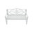 Outdoor Garden Patio Bench,Iron Metal Steel Frame Park Bench With Backrest And Armrest, Slatted Seat For Park, Yard & Porch, Balcony, Accommodates 2-3 People,White