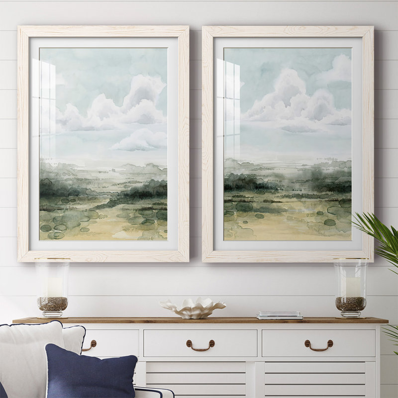 «Valley High Highlight I», reproduction encadrée prête à être accrochée, Blanc, H 27,5 po x l 75 po x P 1,5 po