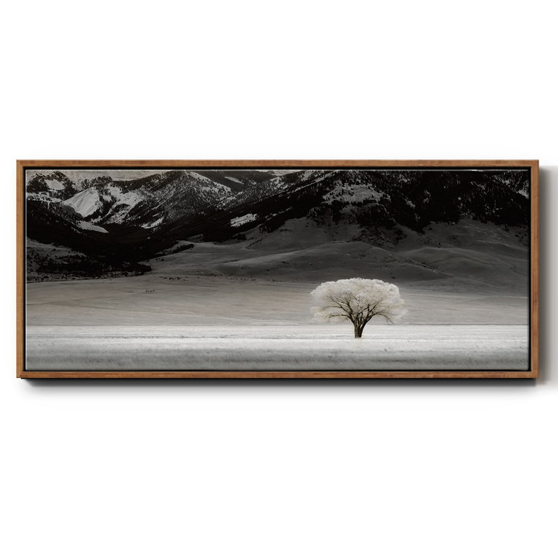 Arbre solitaire, reproduction sur toile, Noyer, H 12 po x l 30 po x P 1,5 po