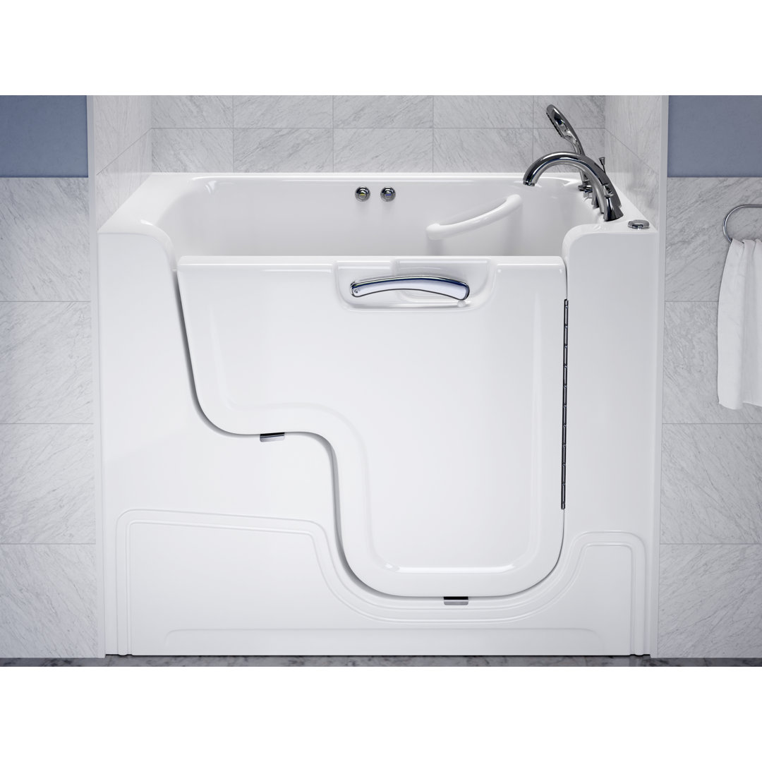 Mohave 53'' x 29'' Walk-in Whirlpool Fiberglass Bathtub with Faucet Therapeutic Tubs Drain 