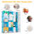 12-cube Kids Closet Wardrobe With 2 Hanging Rods Diy Animal Pattern Modular Plastic Storage Organizer Blue