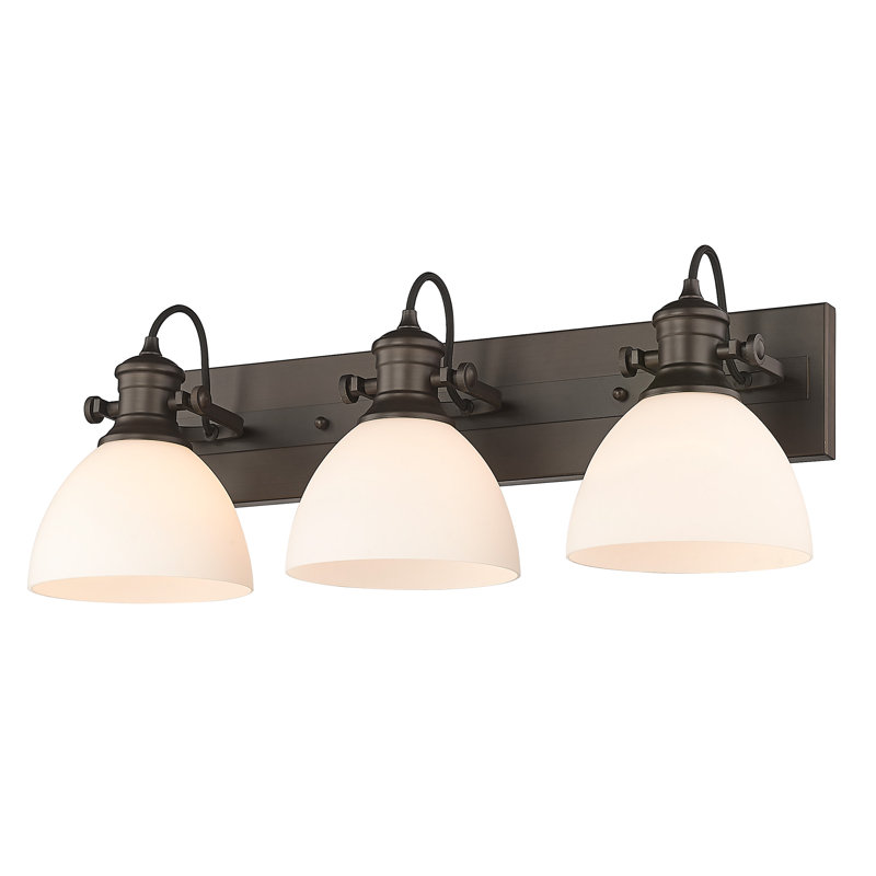 Bales Glass Semi Flush Mount, Opal Glass, Rubbed Bronze