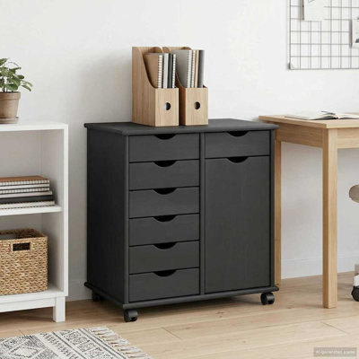 Solid Wood Rectangle Accent Cabinet