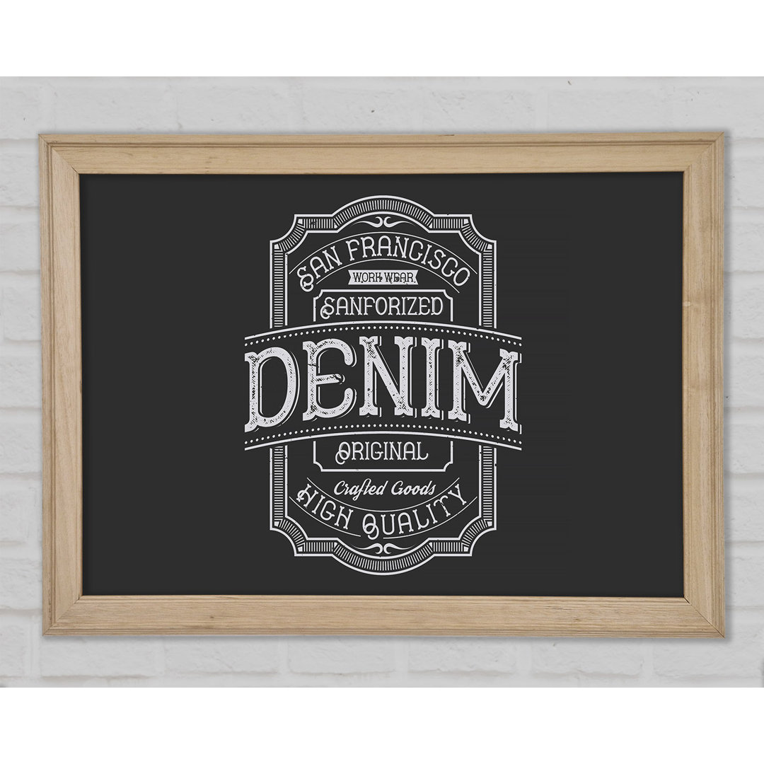 Denim Poster Gerahmter Druck