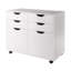 Halifax 3-pc Cabinet Set With File Drawer, White