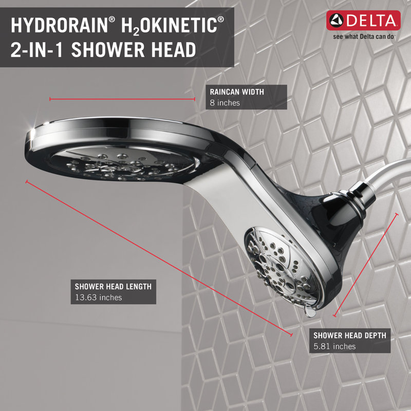Pomme de douche multi-fonctions avec touchclean, Chrome