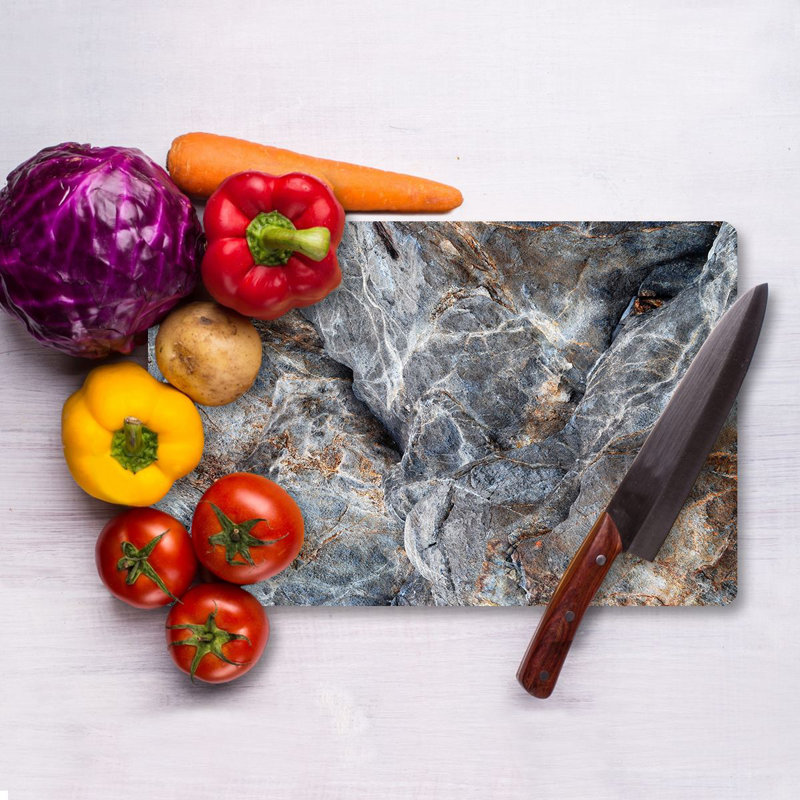Flourish Premium Tempered Glass Cutting Board, 11.8 x 15.7 inches | Antibacterial, Easy Clean, Non-Slip Silicone Feet | 100% Durable Glass, Thickness: 0.16 inches | Ideal for Kitchen Prep, Safe & Stylish Cooking Solution