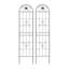 Paquet de 4 treillis de jardin en métal 86,7 "x 19,7" antirouille pour plantes grimpantes-1061275960